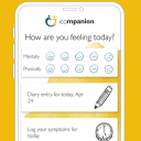 Afbeeldingen van app voor MS-patienten icompanion van icometrex